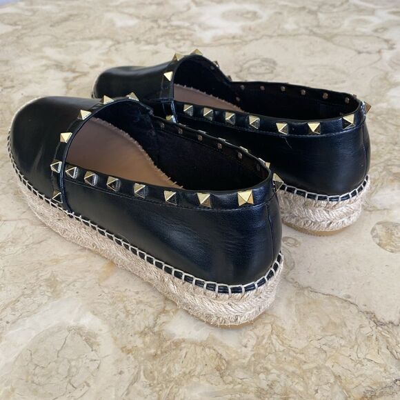 Steve Madden Pauda Platform Espadrilles Gold Tone Studs - Picture 12 of 15